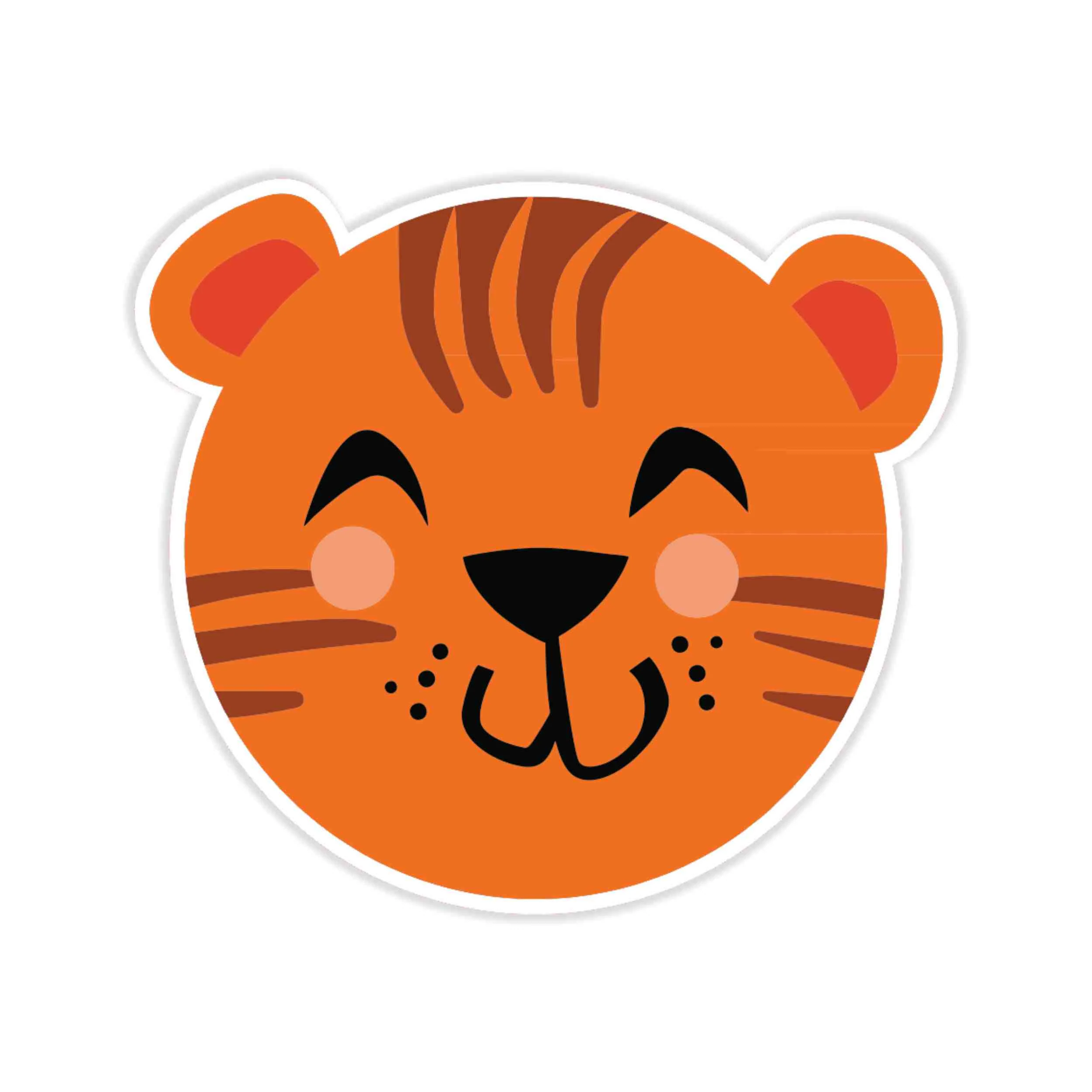 Tiger Full Color Vinyl Decal - Custom Size