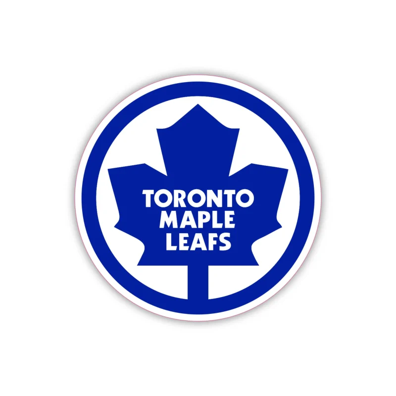 Toronto Maple Leafs - Blue Circle With Leaf - Iron On DTF Transfer - Custom Size