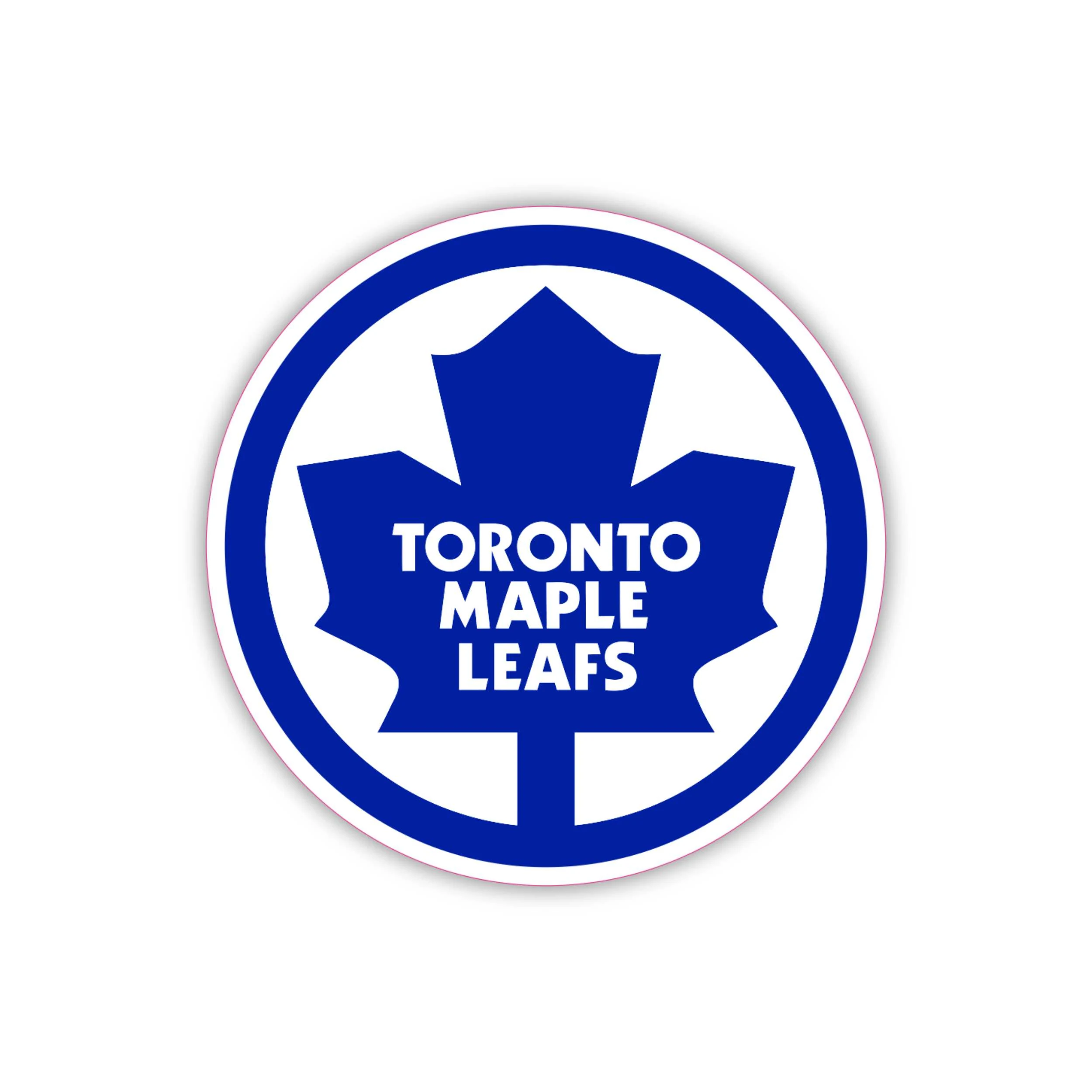 Toronto Maple Leafs - Blue Circle With Leaf - Iron On DTF Transfer - Custom Size