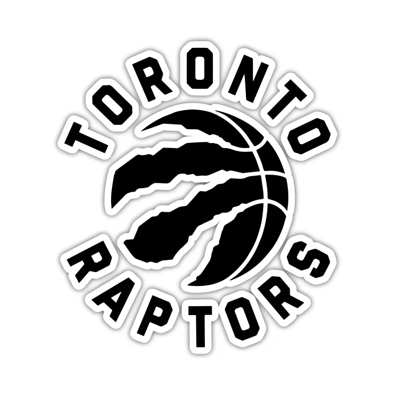 Toronto Raptors - Black Basketball With Name - Iron On DTF Transfer - Custom Size