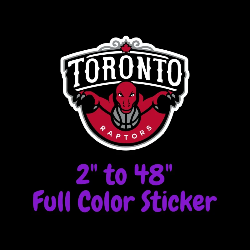 Toronto Raptors Full Color Vinyl Sticker - Custom Size
