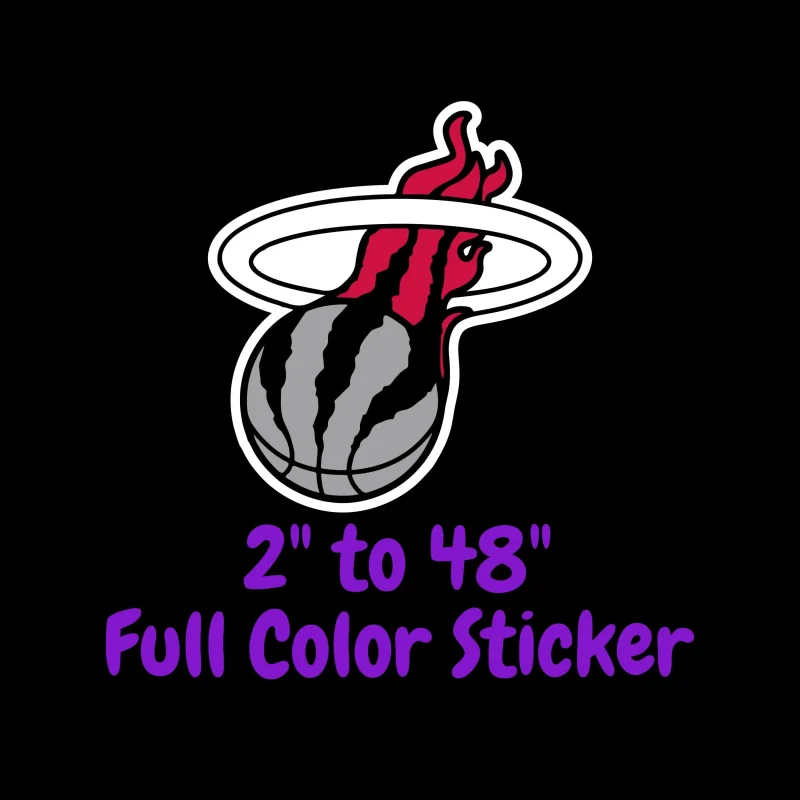 Toronto Raptors Full Color Vinyl Sticker - Custom Size
