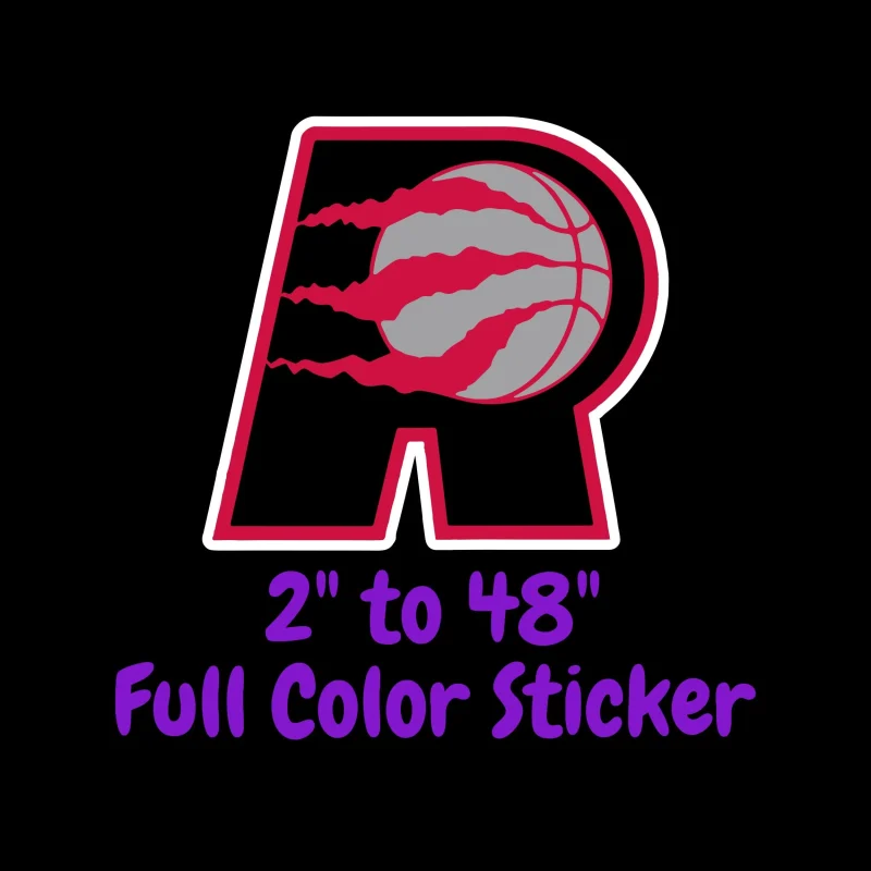 Toronto Raptors Full Color Vinyl Sticker - Custom Size