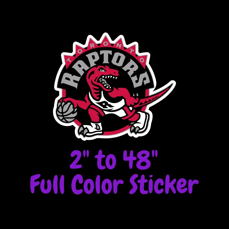 Toronto Raptors Full Color Vinyl Sticker - Custom Size
