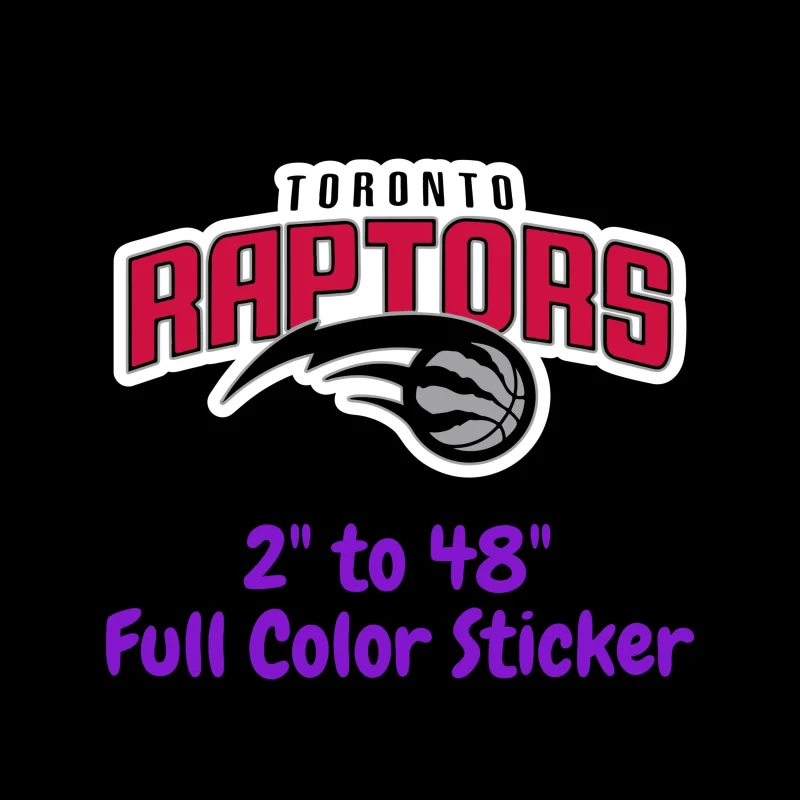 Toronto Raptors Full Color Vinyl Sticker - Custom Size