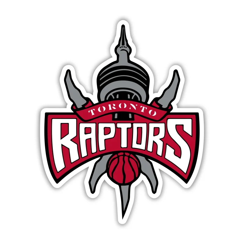 Toronto Raptors - Name With Basketball Below - Iron On DTF Transfer - Custom Size