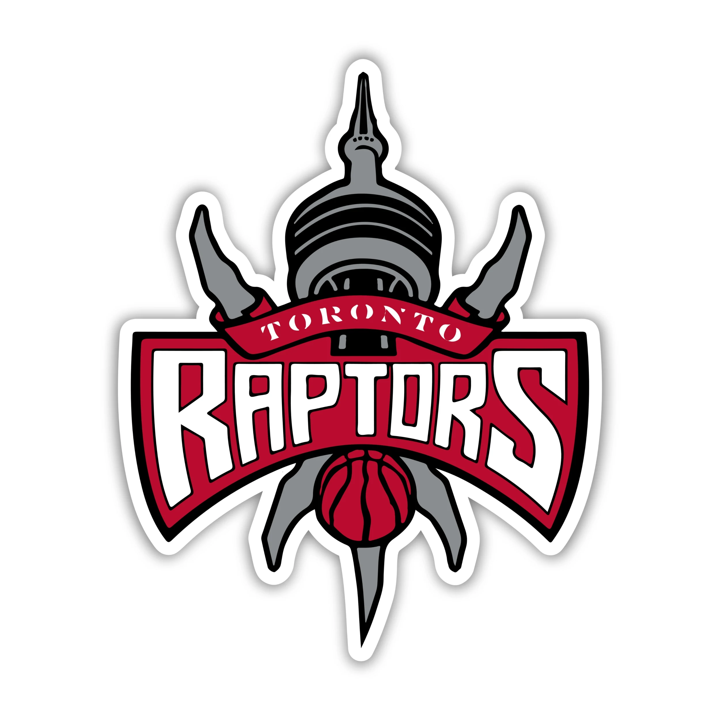 Toronto Raptors - Name With Basketball Below - Iron On DTF Transfer - Custom Size