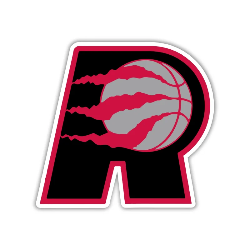 Toronto Raptors - R With Basketball - Iron On DTF Transfer - Custom Size