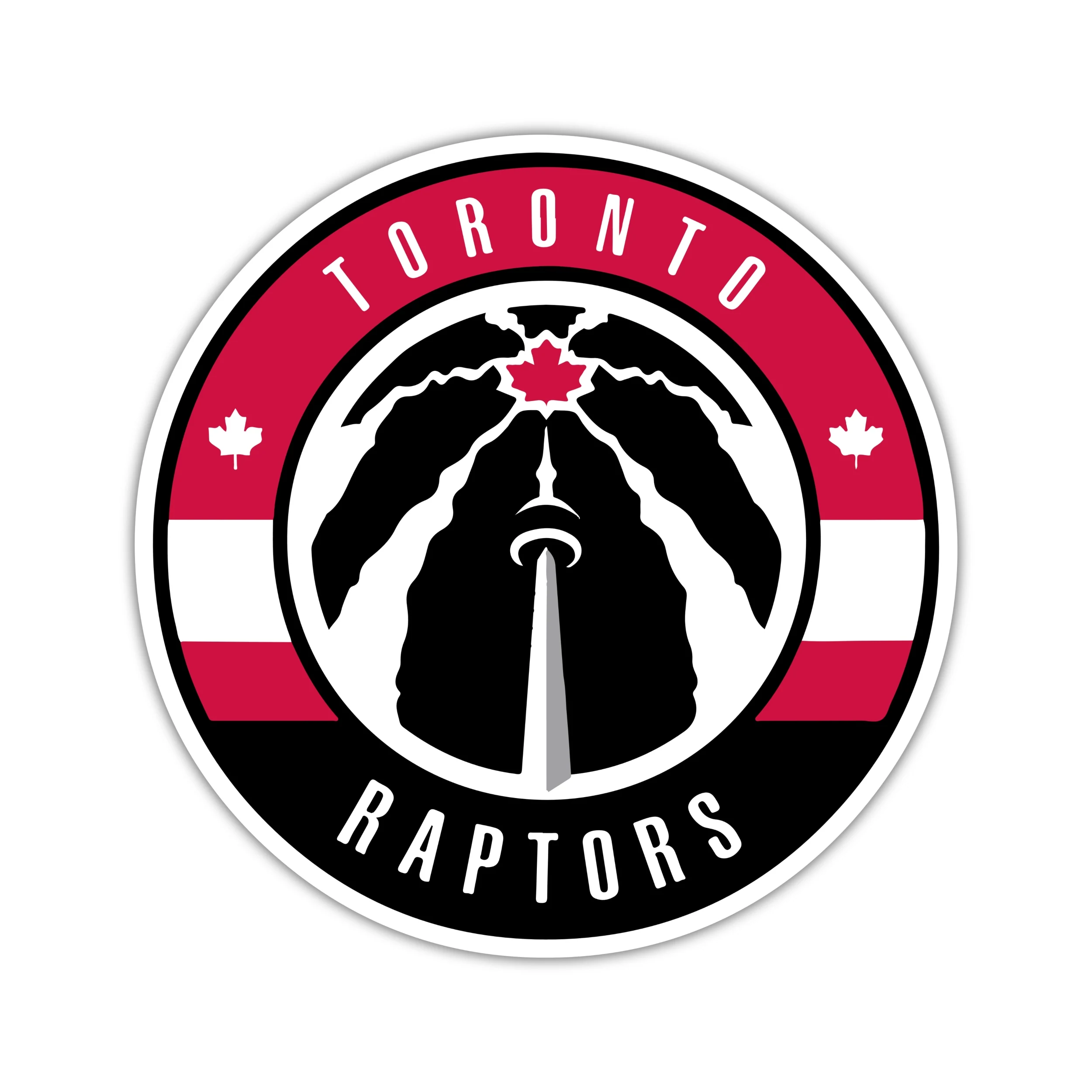 Toronto Raptors - Red And Black Circle - Temporary Tattoo