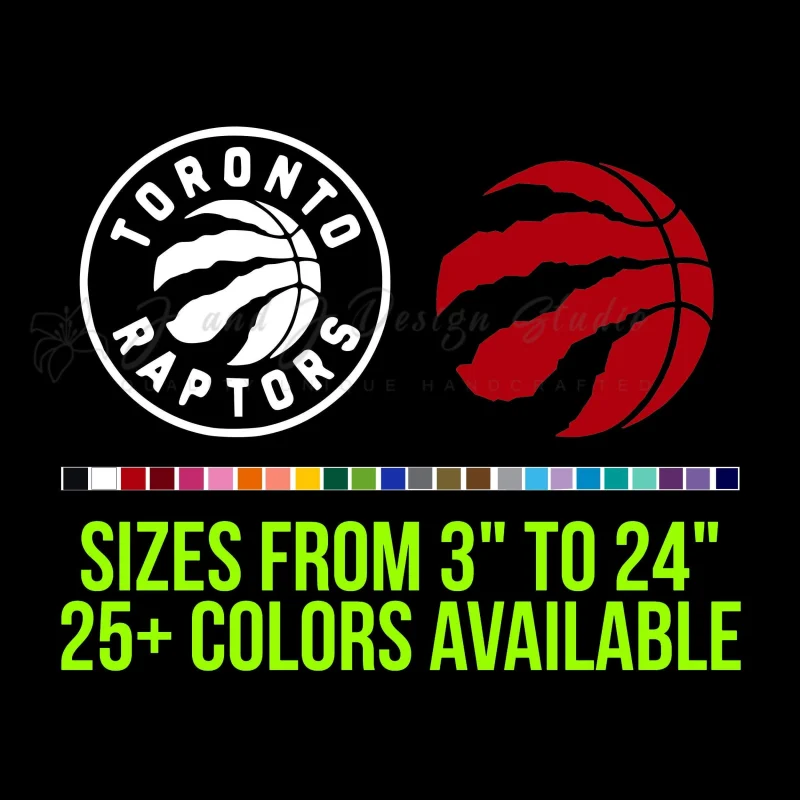 Toronto Raptors Vinyl Decal - Custom Size
