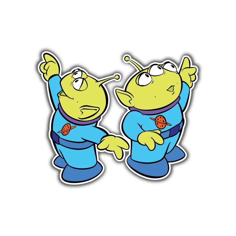 Toy Story Alien Full Color Vinyl Sticker - Custom Size
