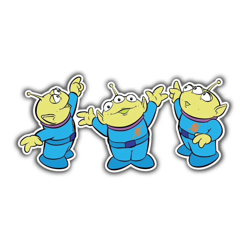 Toy Story Alien Full Color Vinyl Sticker - Custom Size