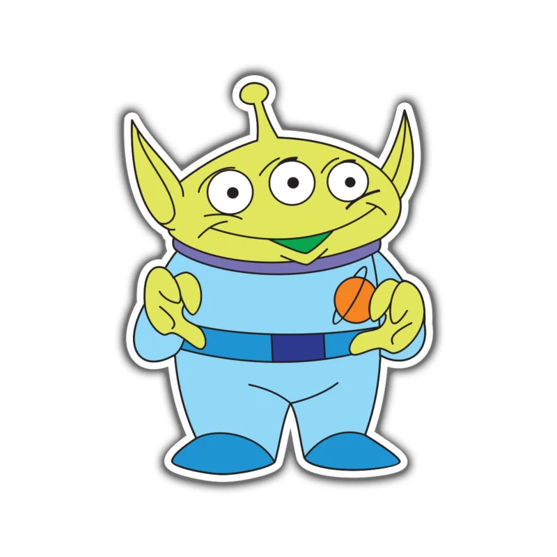 Toy Story Alien Full Color Vinyl Sticker - Custom Size