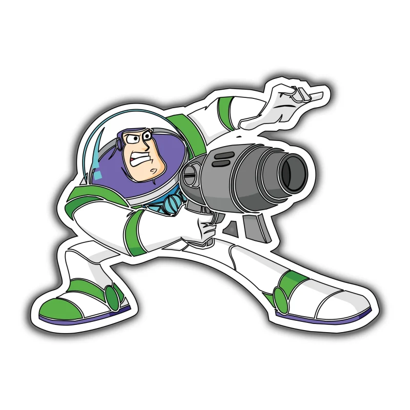 Toy Story Buzz Lightyear Full Color Vinyl Sticker - Custom Size