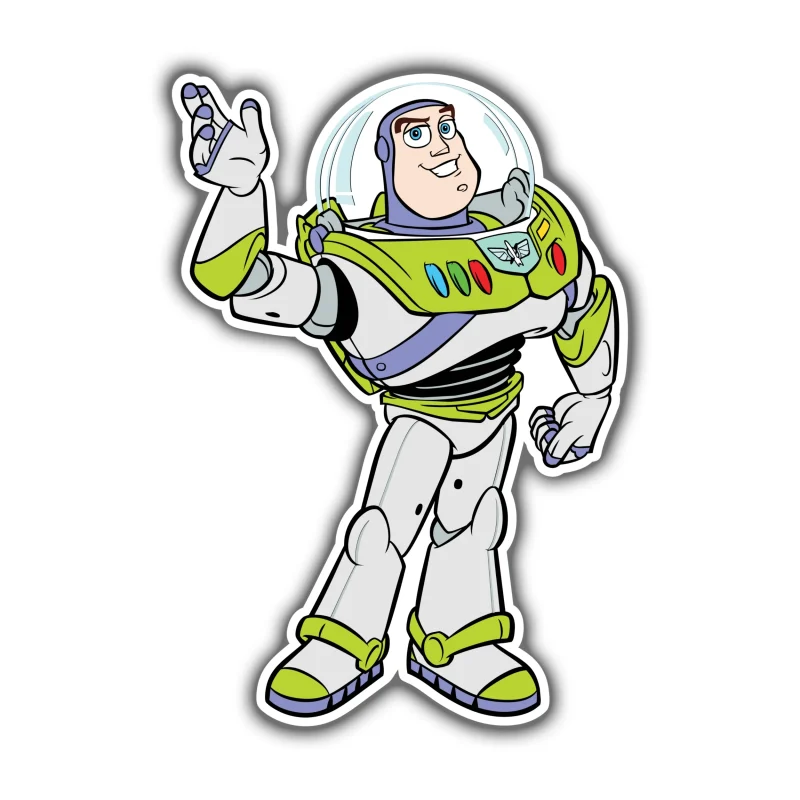 Toy Story Buzz Lightyear Full Color Vinyl Sticker - Custom Size