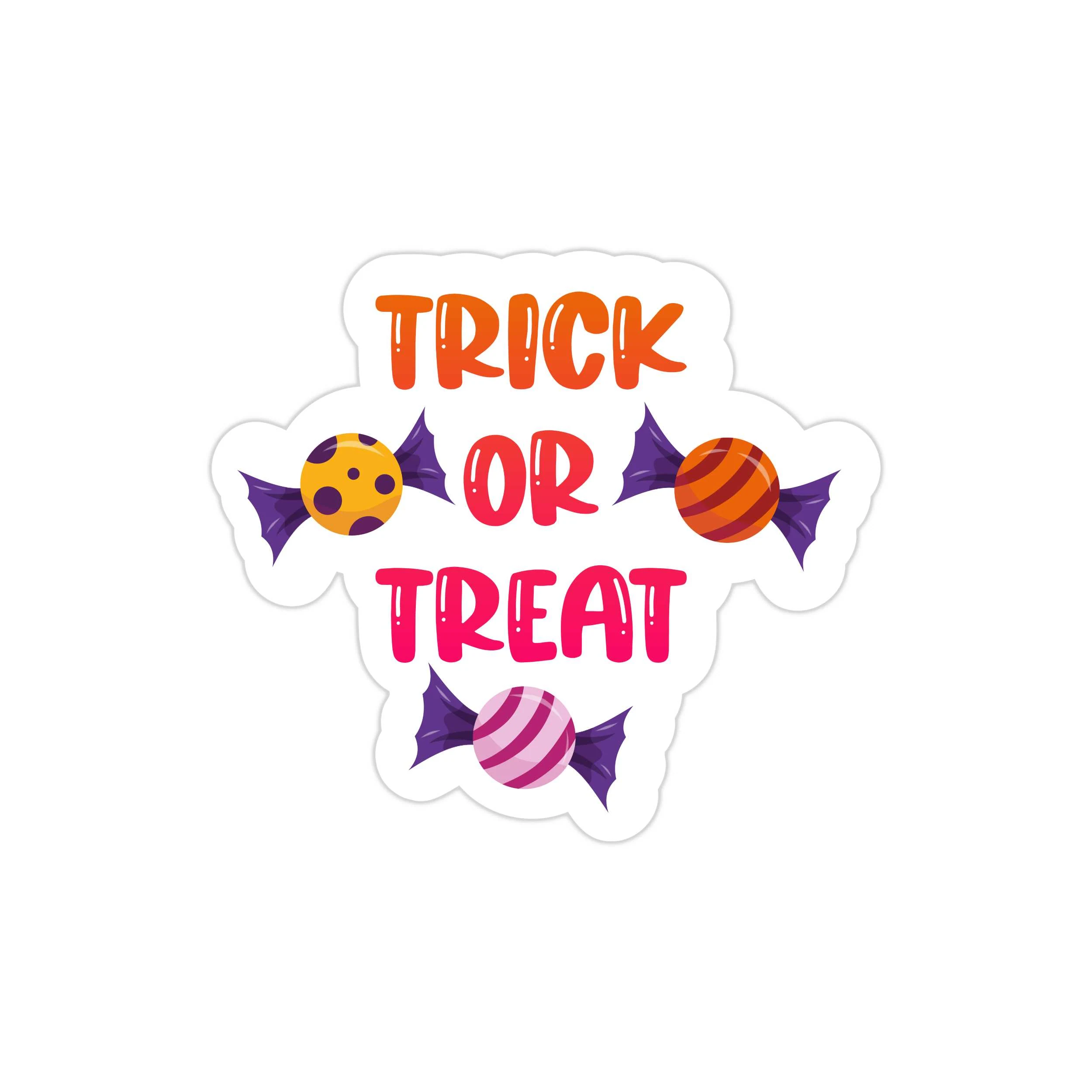 Trick or Treat Full Color Vinyl Decal - Custom Size