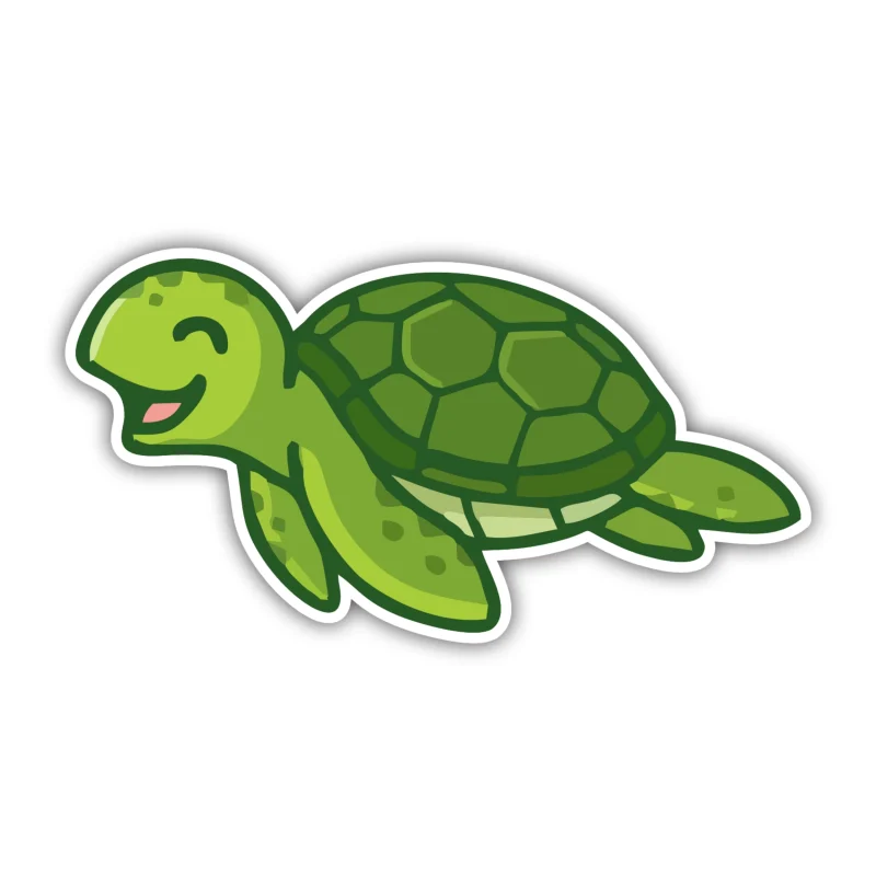Turtle - Iron On DTF Transfer - Custom Size