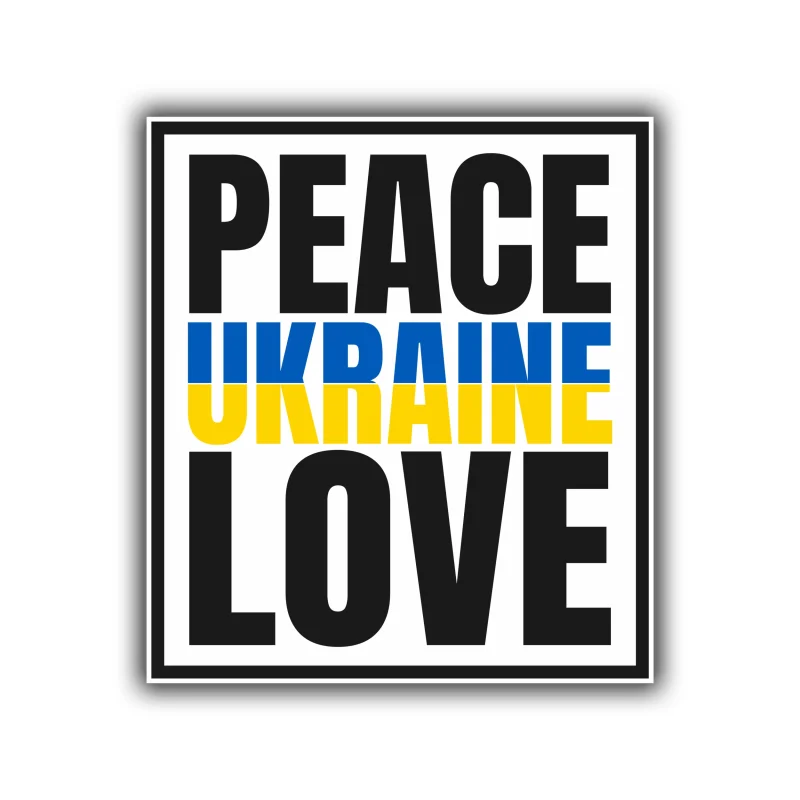 Ukraine Full Color Vinyl Decal - custom size