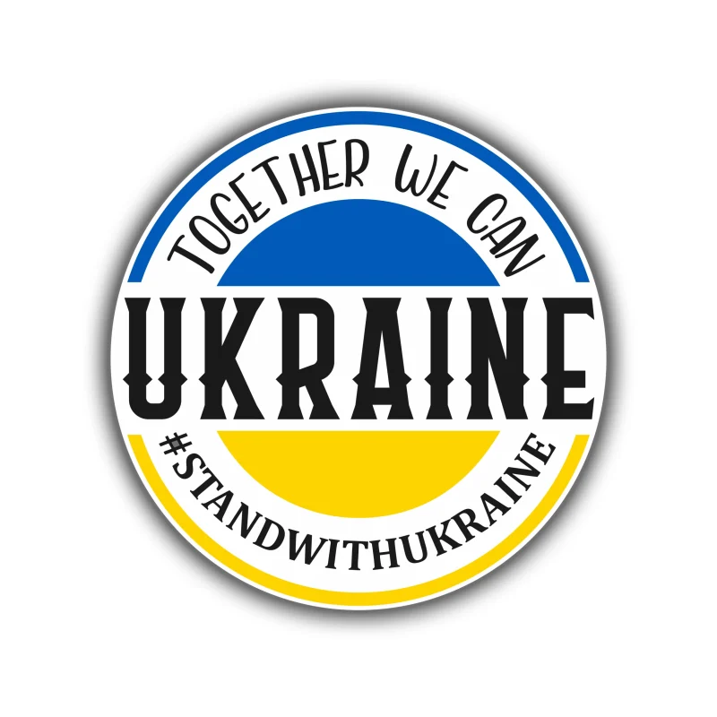 Ukraine Full Color Vinyl Decal - custom size