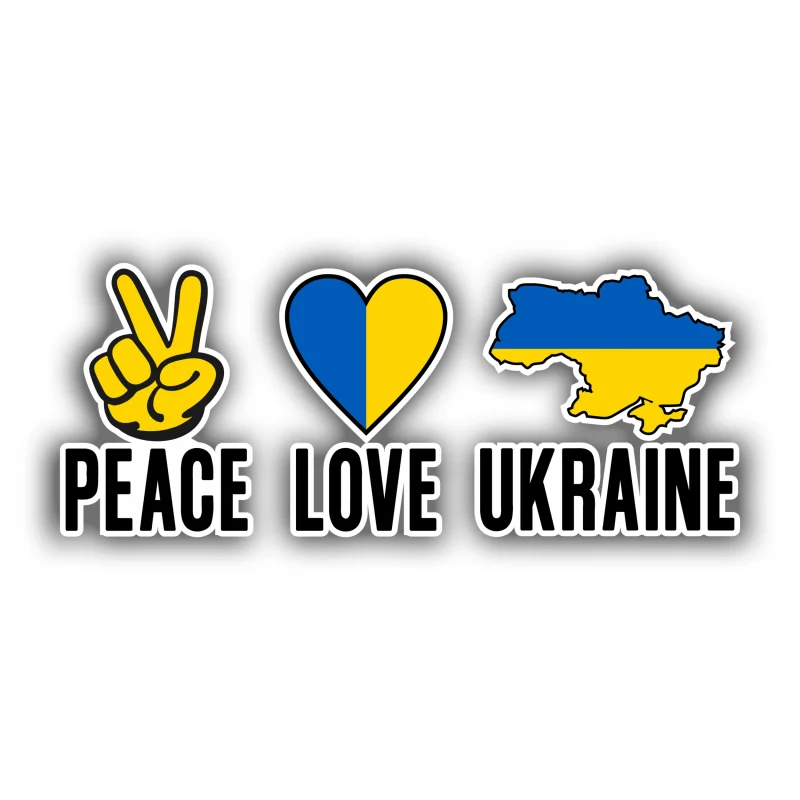 Ukraine Full Color Vinyl Decal - custom size
