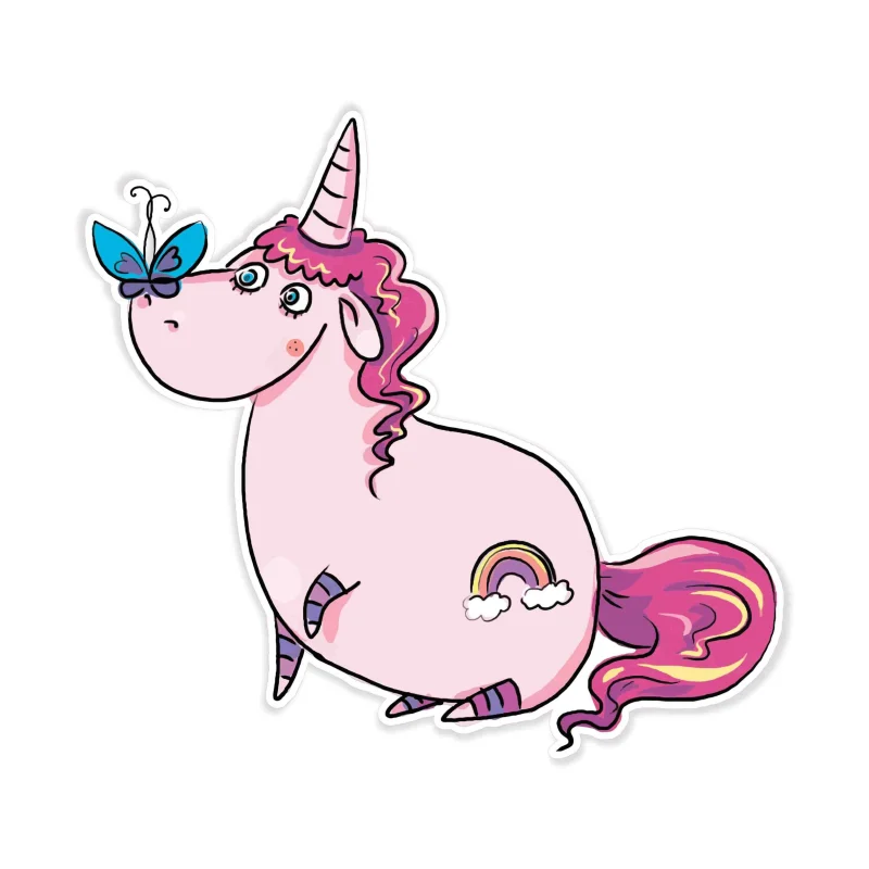 Unicorn Full Color Vinyl Decal - Custom Size