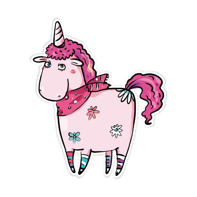 Unicorn Full Color Vinyl Decal - Custom Size