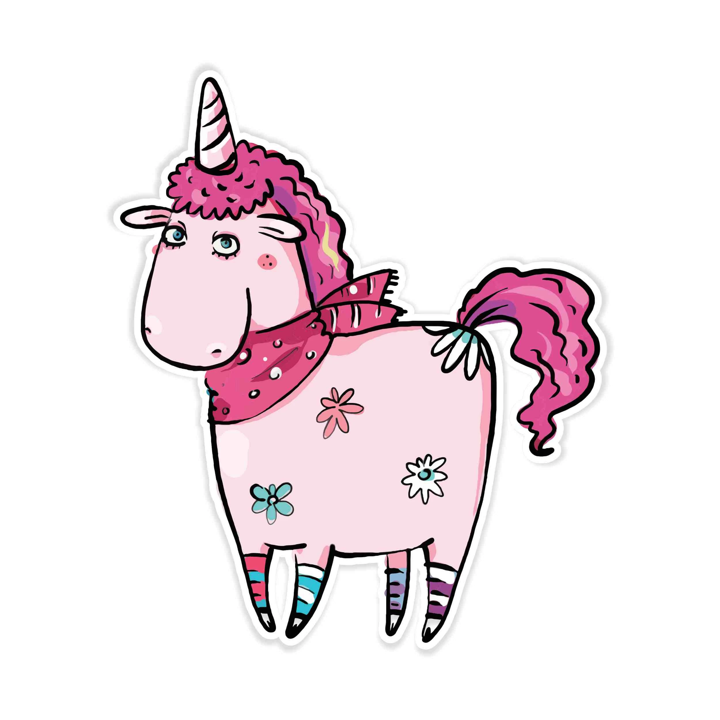 Unicorn Full Color Vinyl Decal - Custom Size