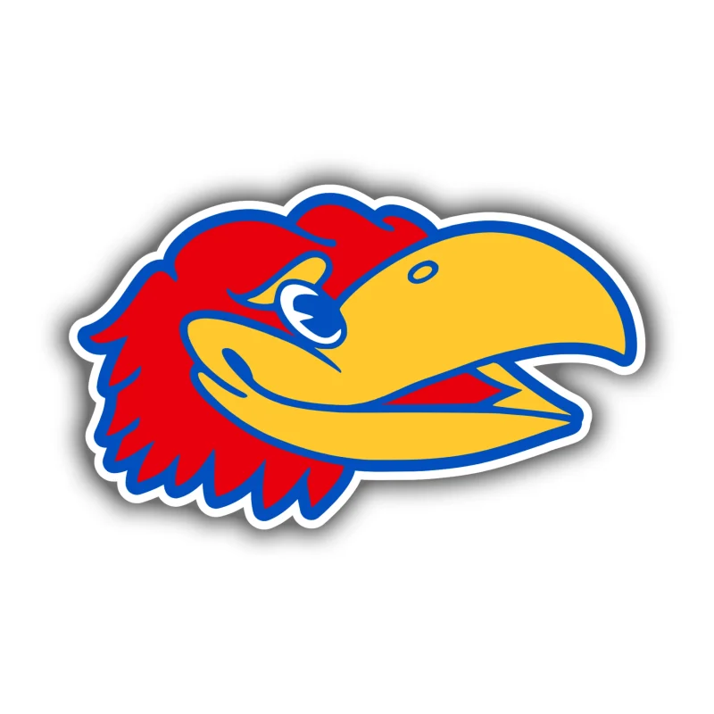 University of Kansas Jayhawks - Head - Iron On DTF Transfer - Custom Size