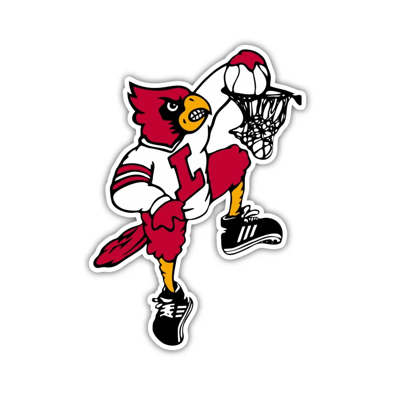 University of Louisville - Throwback Dunk - Full Color Vinyl Decal - Custom Size