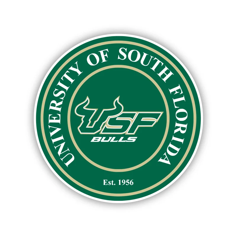 USF Bulls Full Color Vinyl Decal - Custom Size