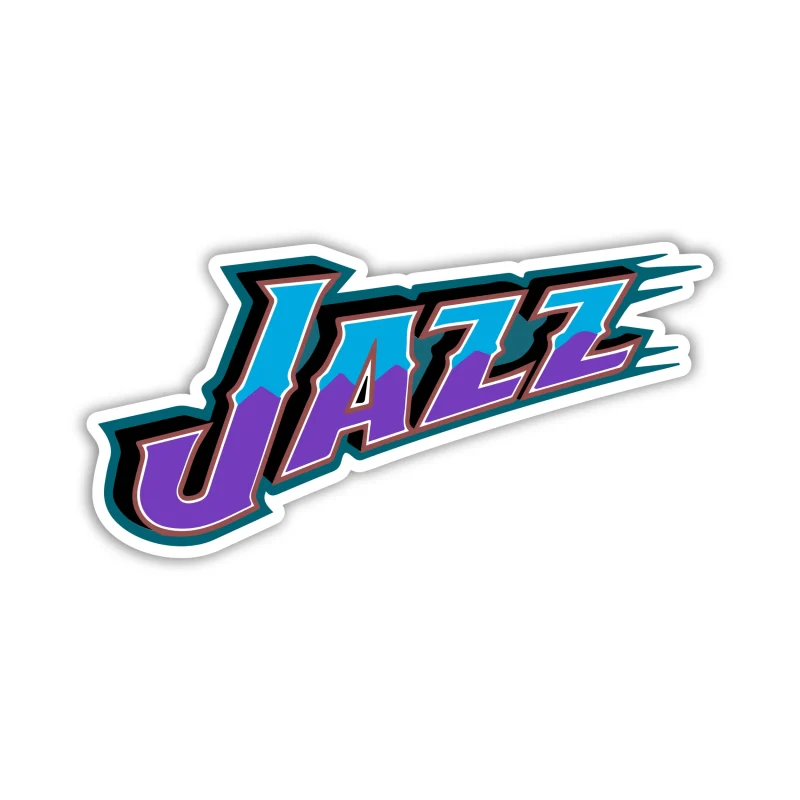 Utah Jazz - Blue And Purple Jazz - Iron On DTF Transfer - Custom Size