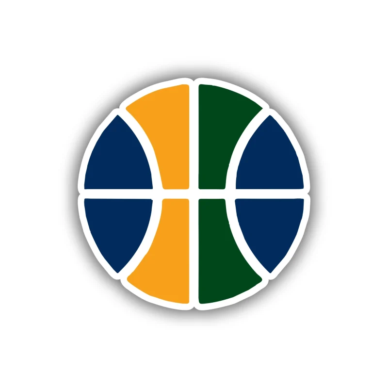 Utah Jazz Full Color Vinyl Sticker - Custom Size