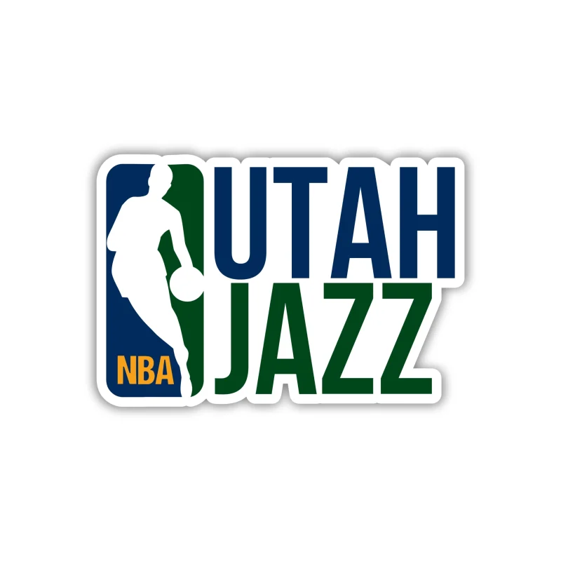 Utah Jazz - NBA Logo With Name - Iron On DTF Transfer - Custom Size