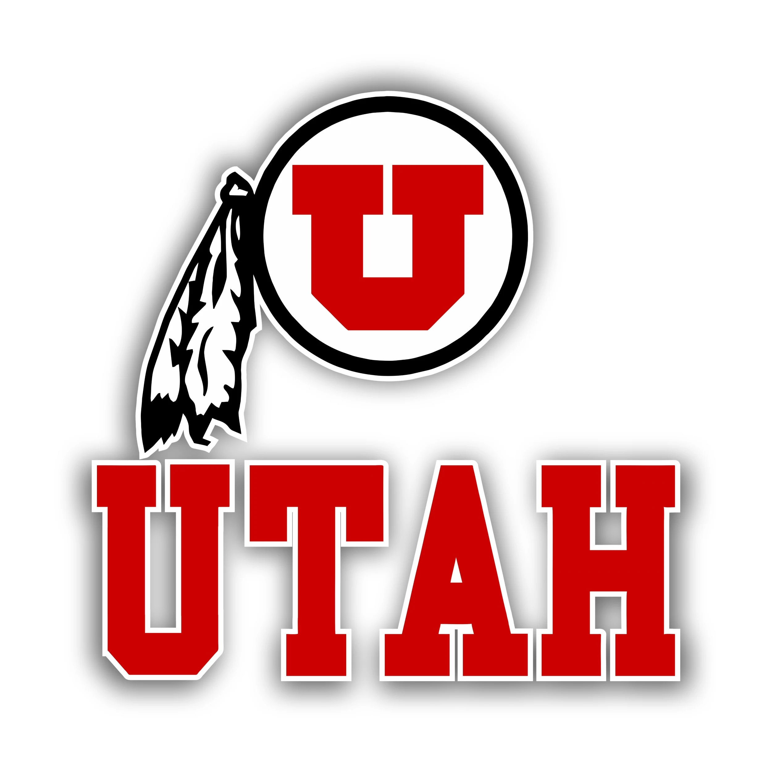 Utah Utes Full Color Vinyl Decal - Custom Size