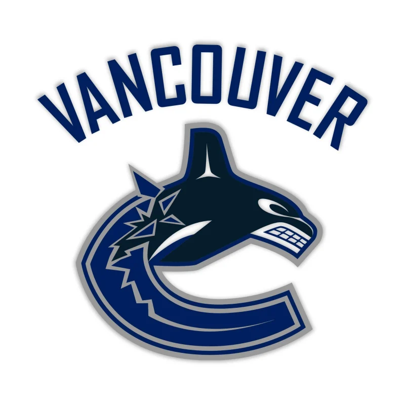 Vancouver Canucks - C With Vancouver - Full Color Vinyl Sticker - Custom Size