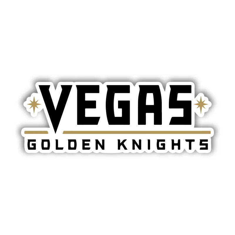 Vegas Golden Knights - Name - Full Color Vinyl Sticker - Custom Size