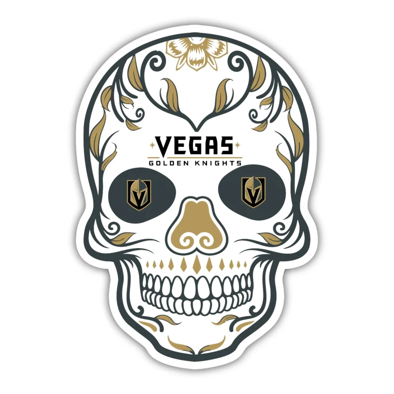 Vegas Golden Knights - Sugar Skull - Iron On DTF Transfer - Custom Size