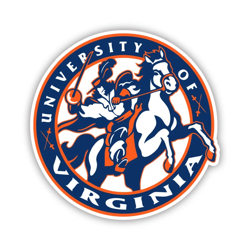 Virginia Cavaliers - Blue Circle - Iron On DTF Transfer - Custom Size