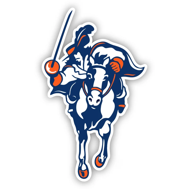 Virginia Cavaliers - Guy On Horse - Iron On DTF Transfer - Custom Size