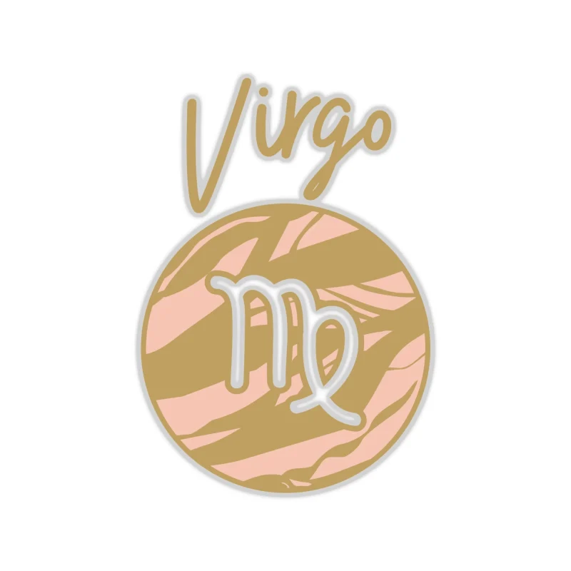 Virgo Marble - Full Color Vinyl Decal - Custom Size