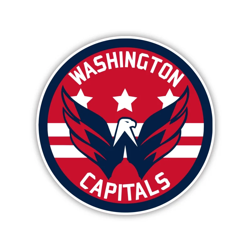 Washington Capitals - Circle With Bird In Middle - Iron On DTF Transfer - Custom Size
