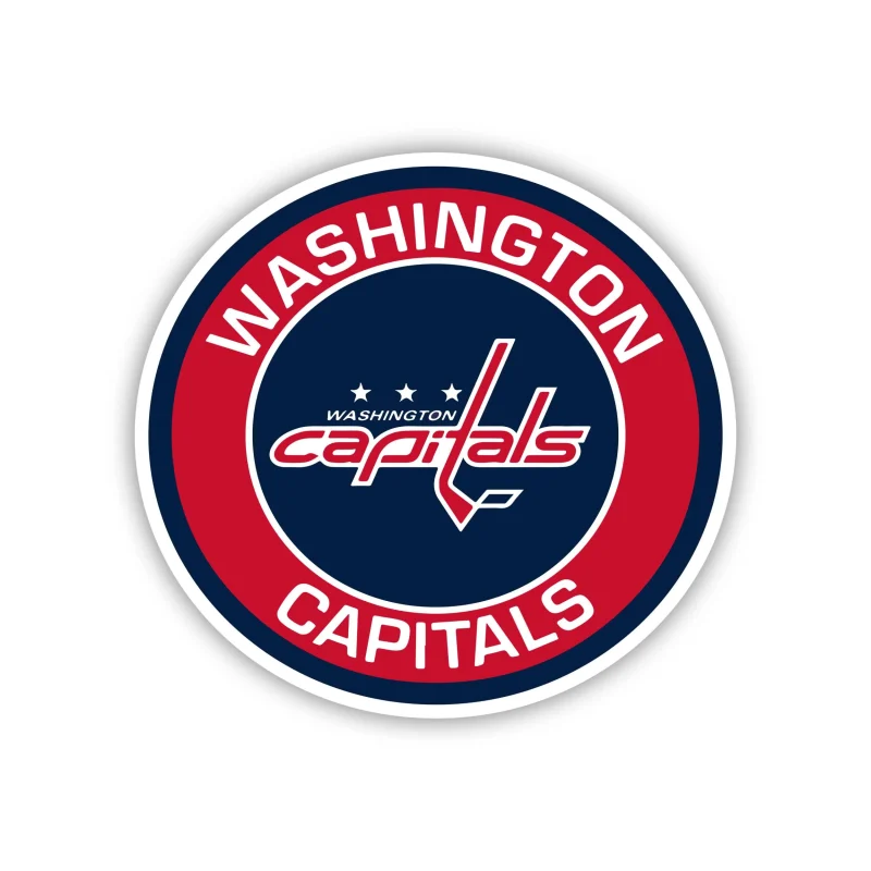 Washington Capitals - Circle With Name - Iron On DTF Transfer - Custom Size