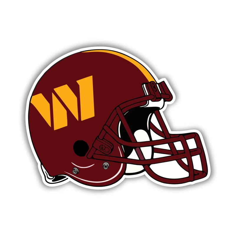 Washington Commanders -Helmet- Full Color Vinyl Sticker - Custom Size