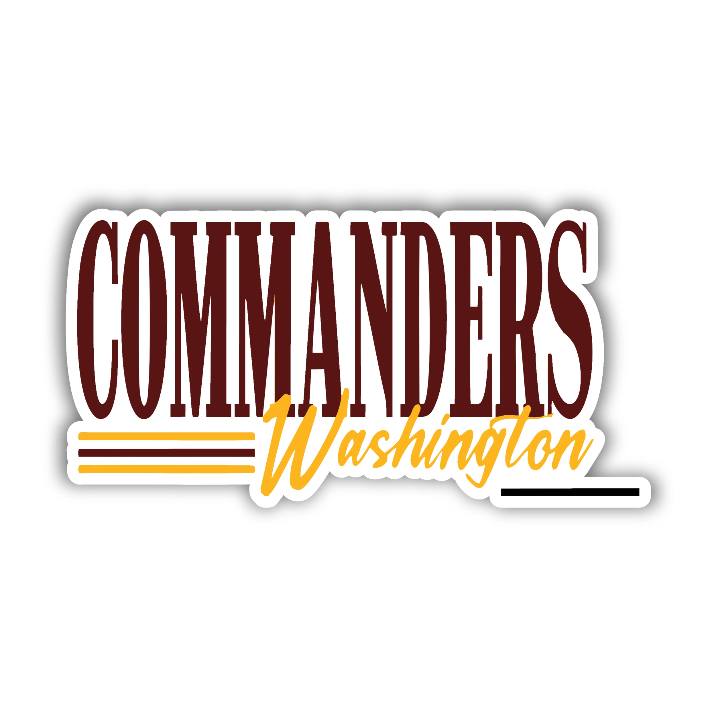 Washington Commanders - Maroon Commanders - Temporary Tattoo