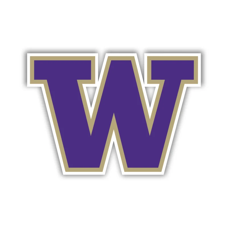 Washington Huskies Full Color Vinyl Decal - Custom Size