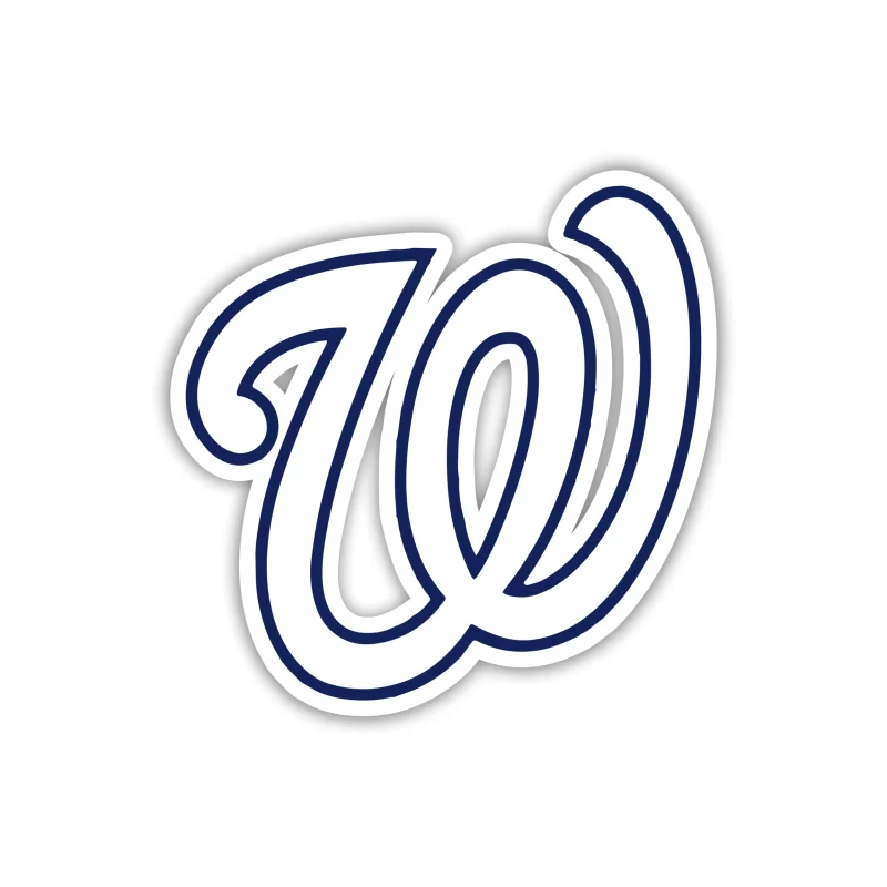 Washington Nationals - White W - Iron On DTF Transfer - Custom Size