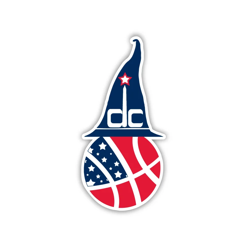 Washington Wizards - Basketball With Hat - Iron On DTF Transfer - Custom Size