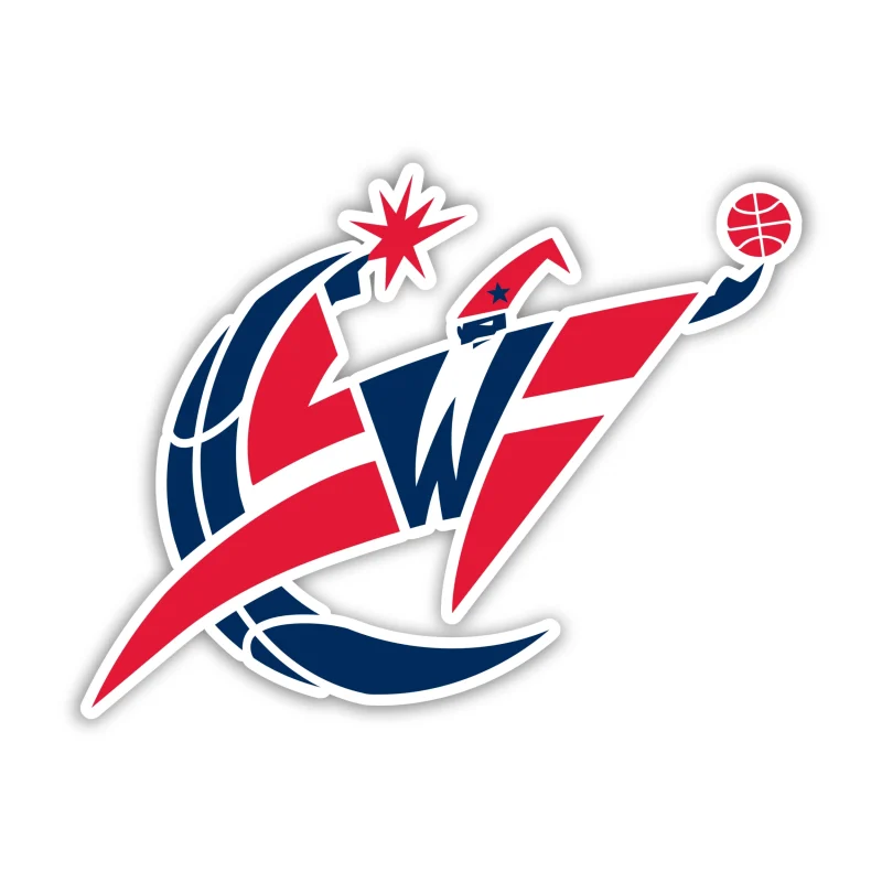 Washington Wizards - Red Wizard With Basketball - Iron On DTF Transfer - Custom Size