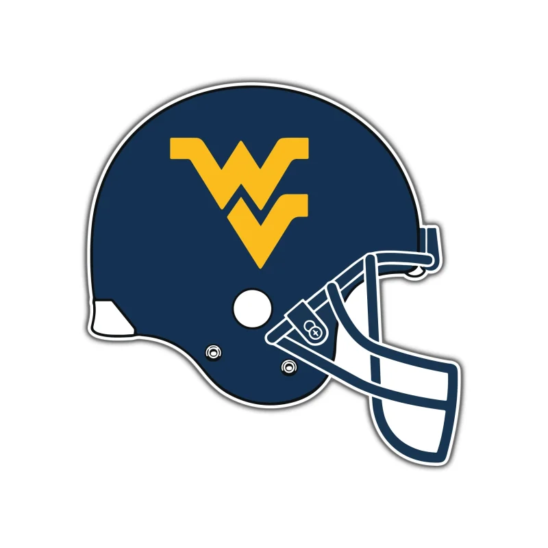 West Virginia Mountaineers - Helmet Full Color Vinyl Decal - Custom Size