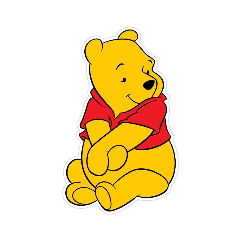 Winnie The Pooh - Full Color Vinyl Sticker - Custom Size